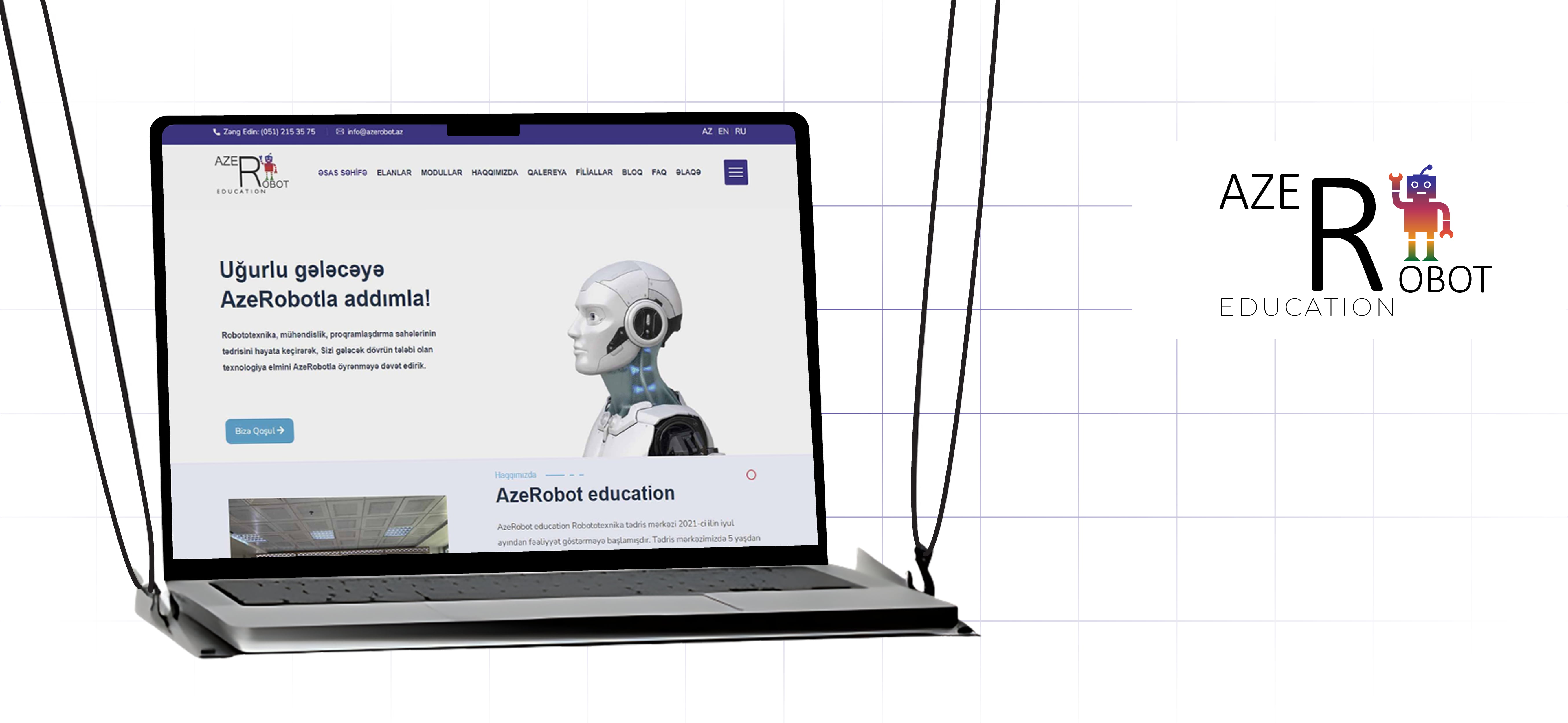 Разработка корпоративного веб-сайта для AzeRobot Education