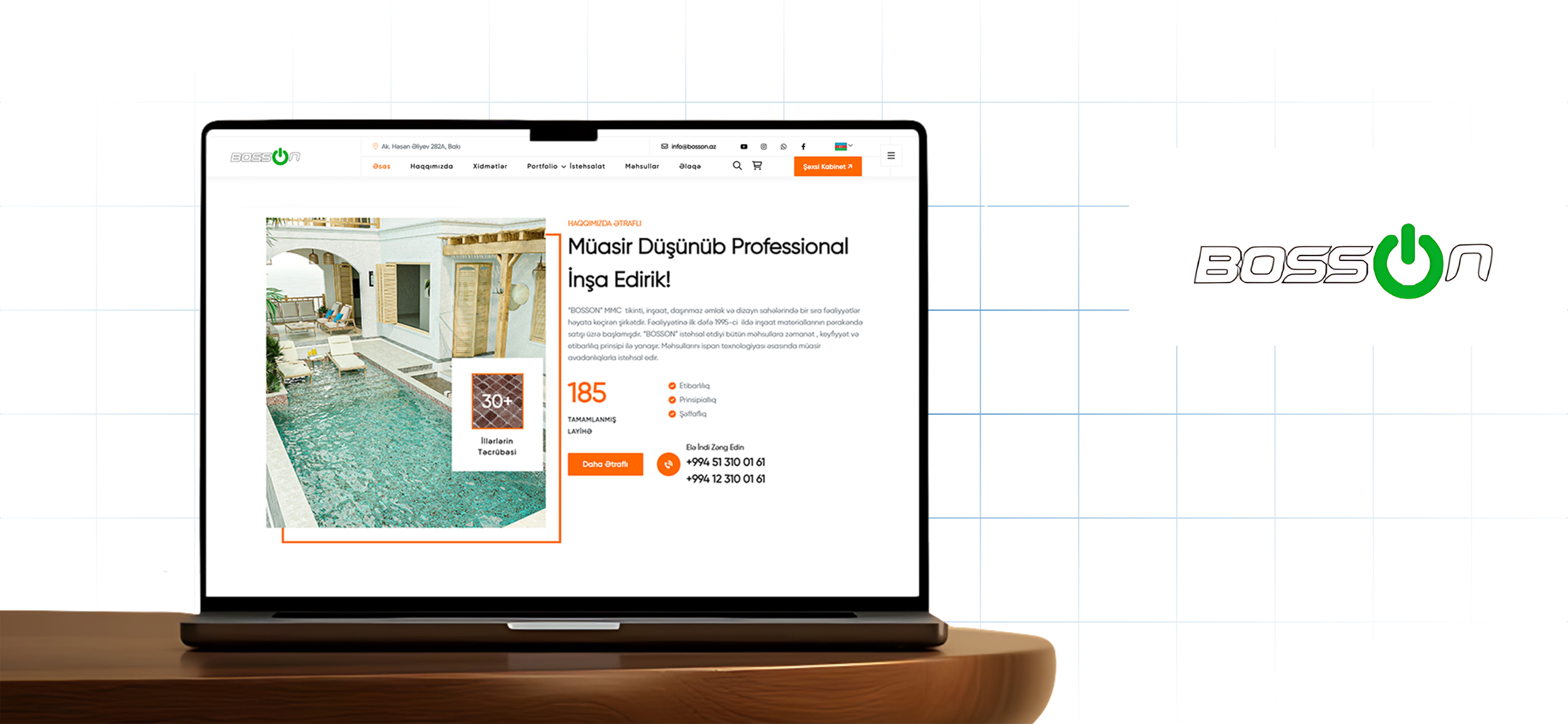 BOSSON - Yenilənmiş veb sayt və B2B sistemi (bosson.az)