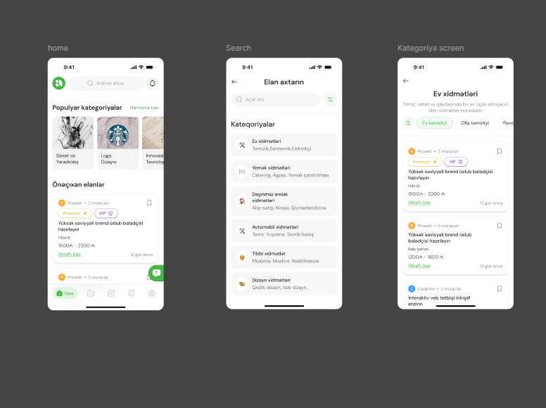 İşgüzar.az - Freelancerlər və xidmət elanları üçün mobil tətbiq