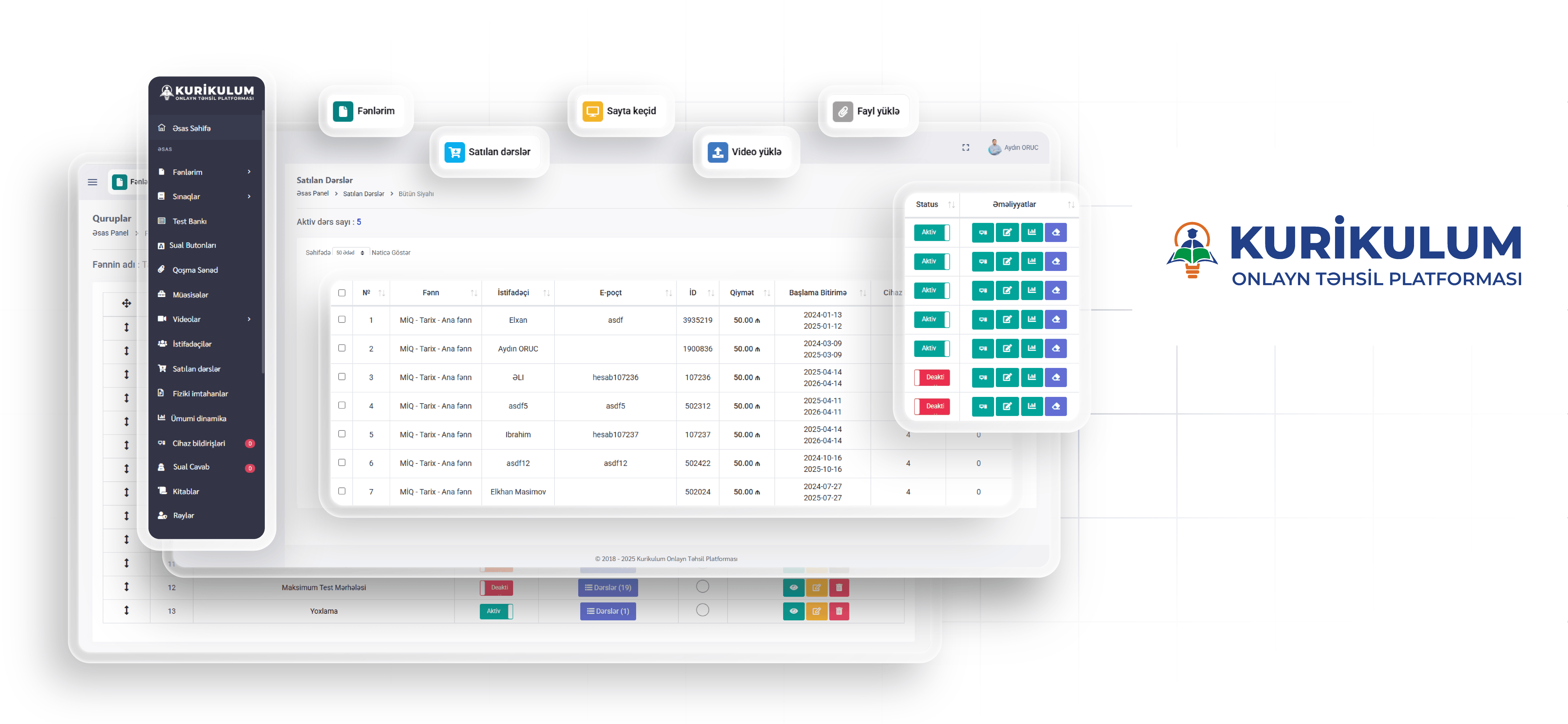 Development of an Online Course Management System for Kurikulum