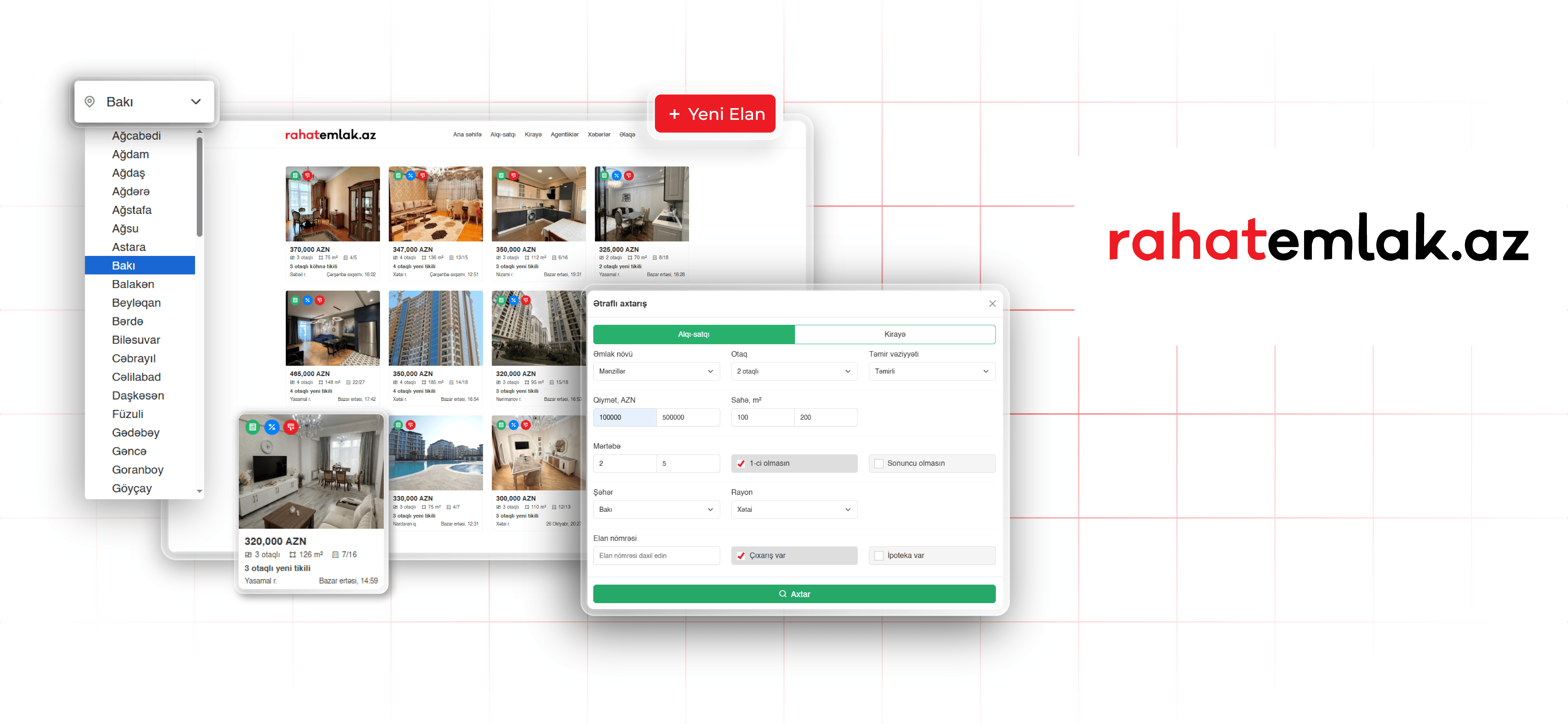 Rahat Əmlak üçün Elan Platformasının və Veb Saytının Hazırlanması