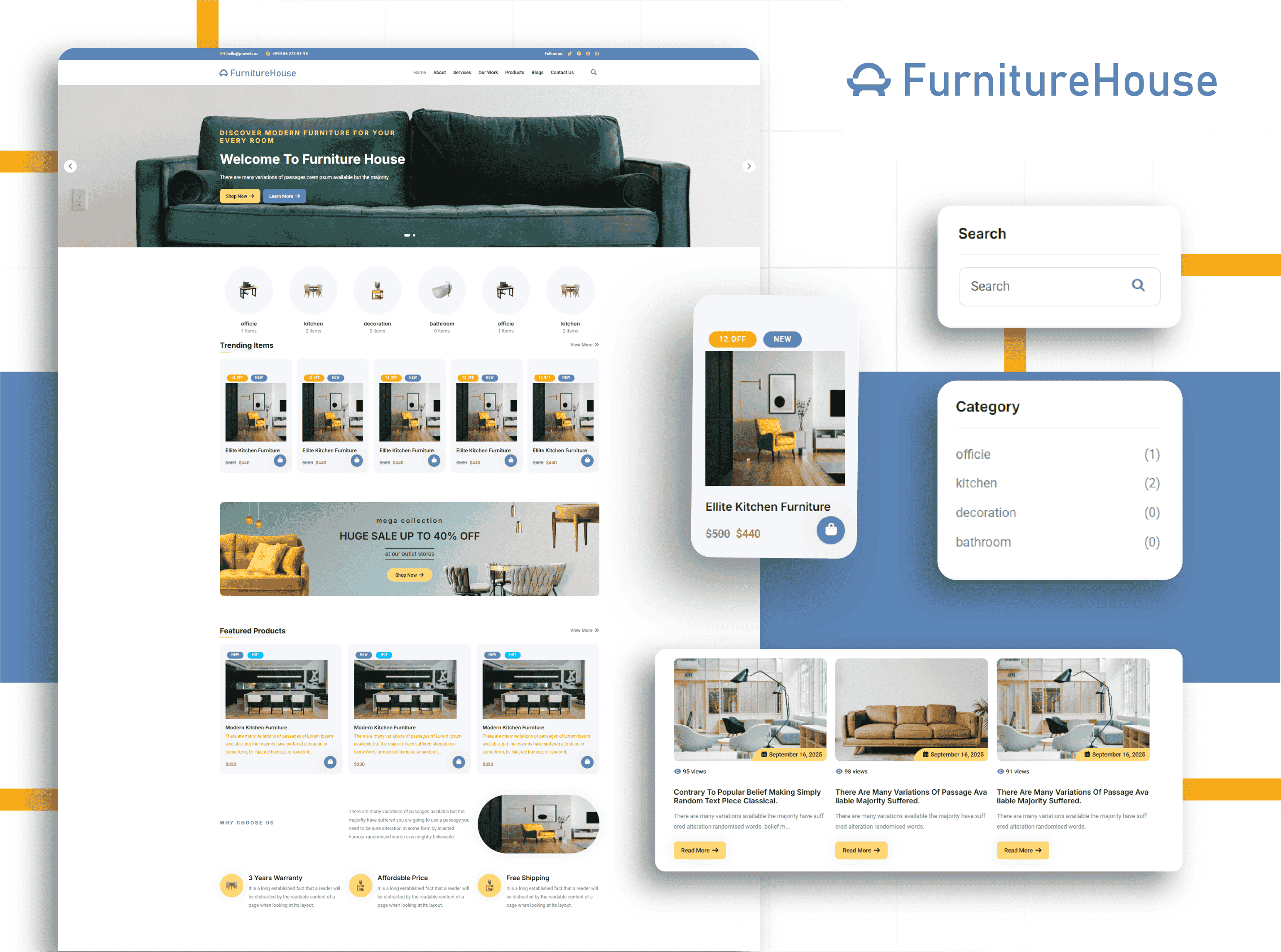 Development of an E-Commerce Platform and Website for Furniturehouse, a Company Specializing in Furniture Restoration and Sales in the USA