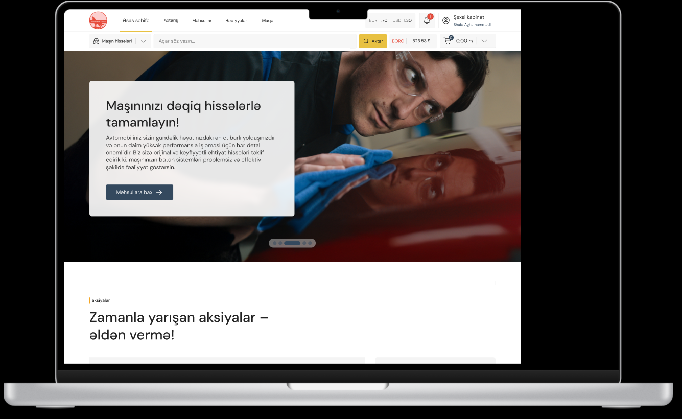 Development of a B2B Platform for Automotive Spare Parts Sales