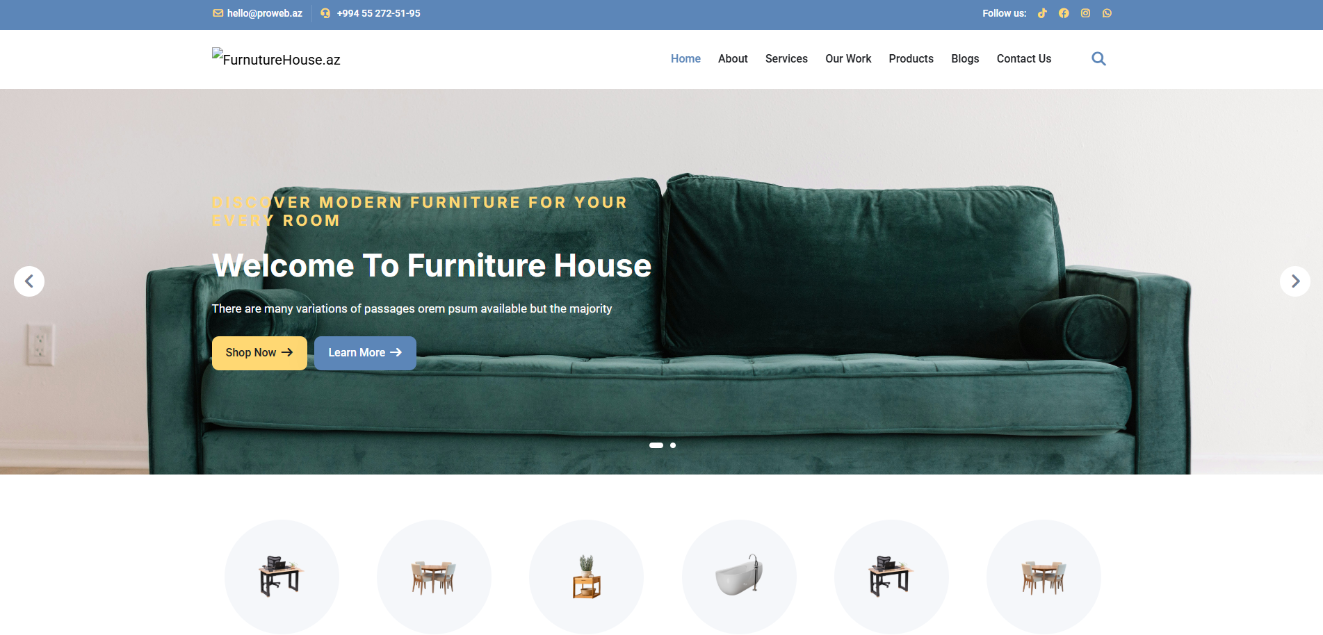 Development of an E-Commerce Platform and Website for Furniturehouse, a Company Specializing in Furniture Restoration and Sales in the USA