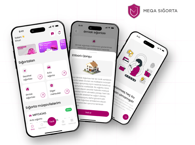 Разработка мобильного приложения для Meqa Sığorta (iOS и Android)