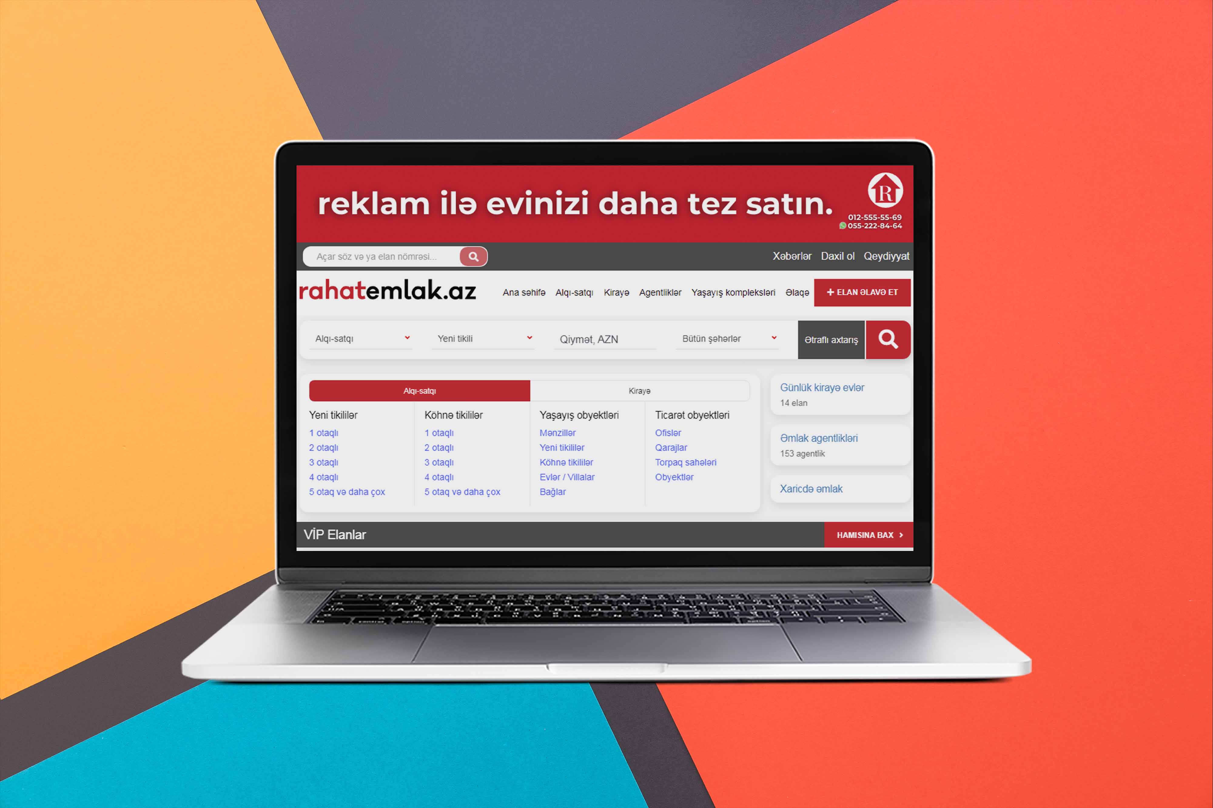 Rahat Əmlak - Elan Saytı
